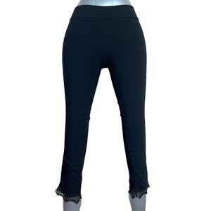 Small Black Lace Accent Leggings Stretch Joe Benbasset Dress Pants